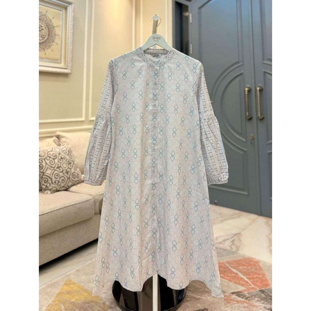 Kemeja Tunik katun NR Motif siang malam Ori By Edness Kayla