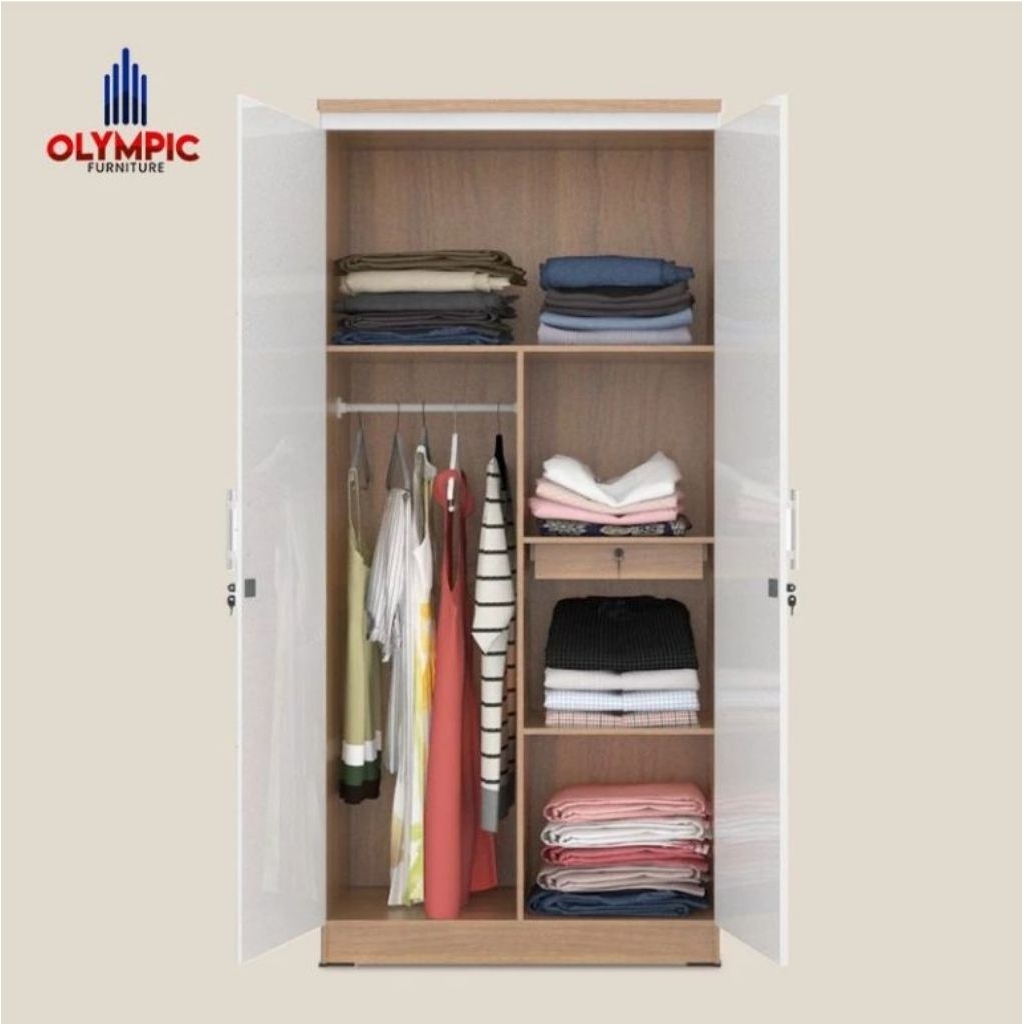 Olympic Lemari Pakaian 2 Pintu / Lemari Baju 2 Pintu - LP EERO 2P