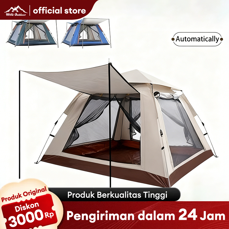 WTHB Outdoor Tenda Camping Kapasitas 4-6 Orang Tenda Gunung Outdoor dan Indoor Tenda Otomatis