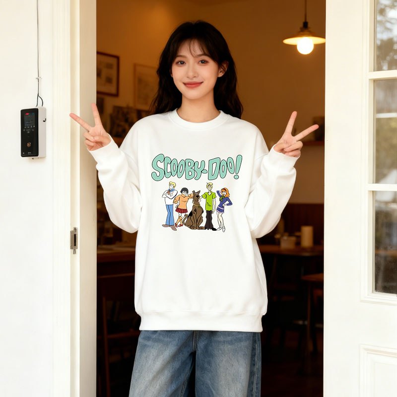 99Premium Sweater  Korea | Pola Scooby-Doo | Oversize Lucu dan Nyaman |  Cotton