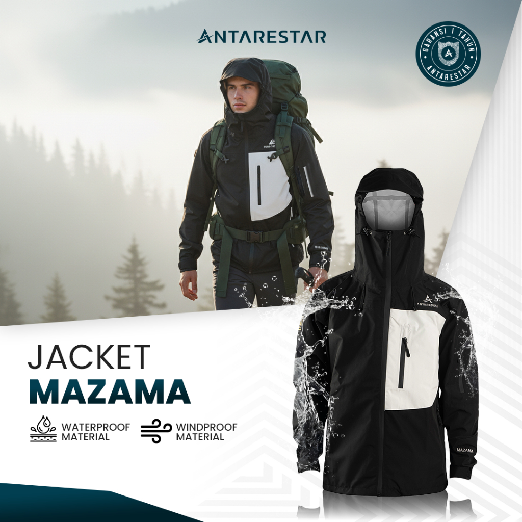 Antarestar Official - Jaket Gunung Gorpcore Mazama Windproof Waterproof Jacket Musim Dingin Casual O