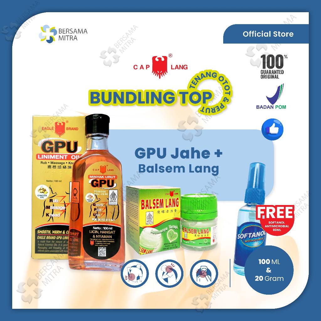 Bundling GPU Jahe 100mL + Balsem Lang 20gr