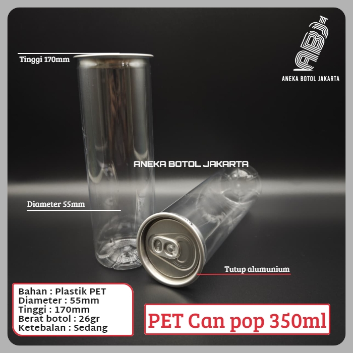 PET CAN POP 350ml / Plastik can pop 350ml