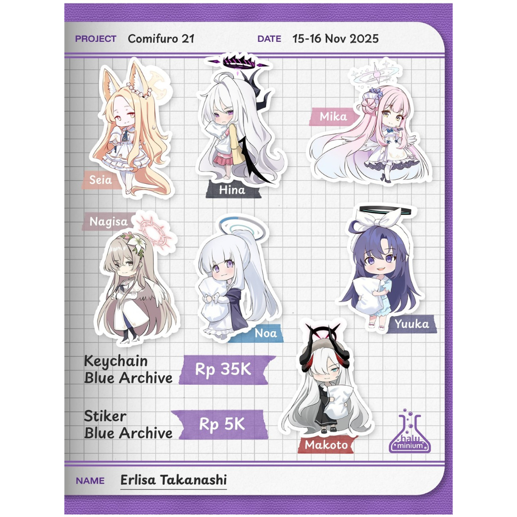 Stiker Blue Archive by Erlisa Takanashi