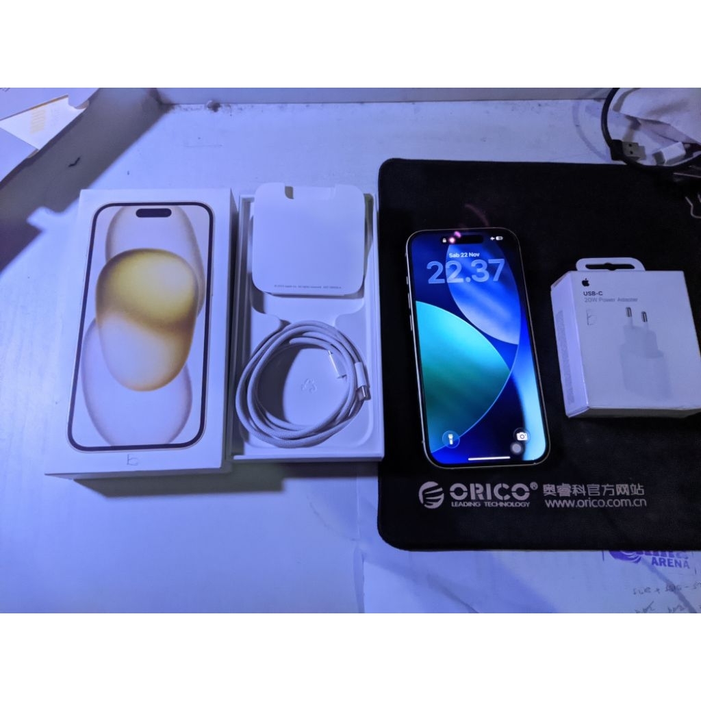 Iphone 15 256gb ibox bh 100% bonus adaptor