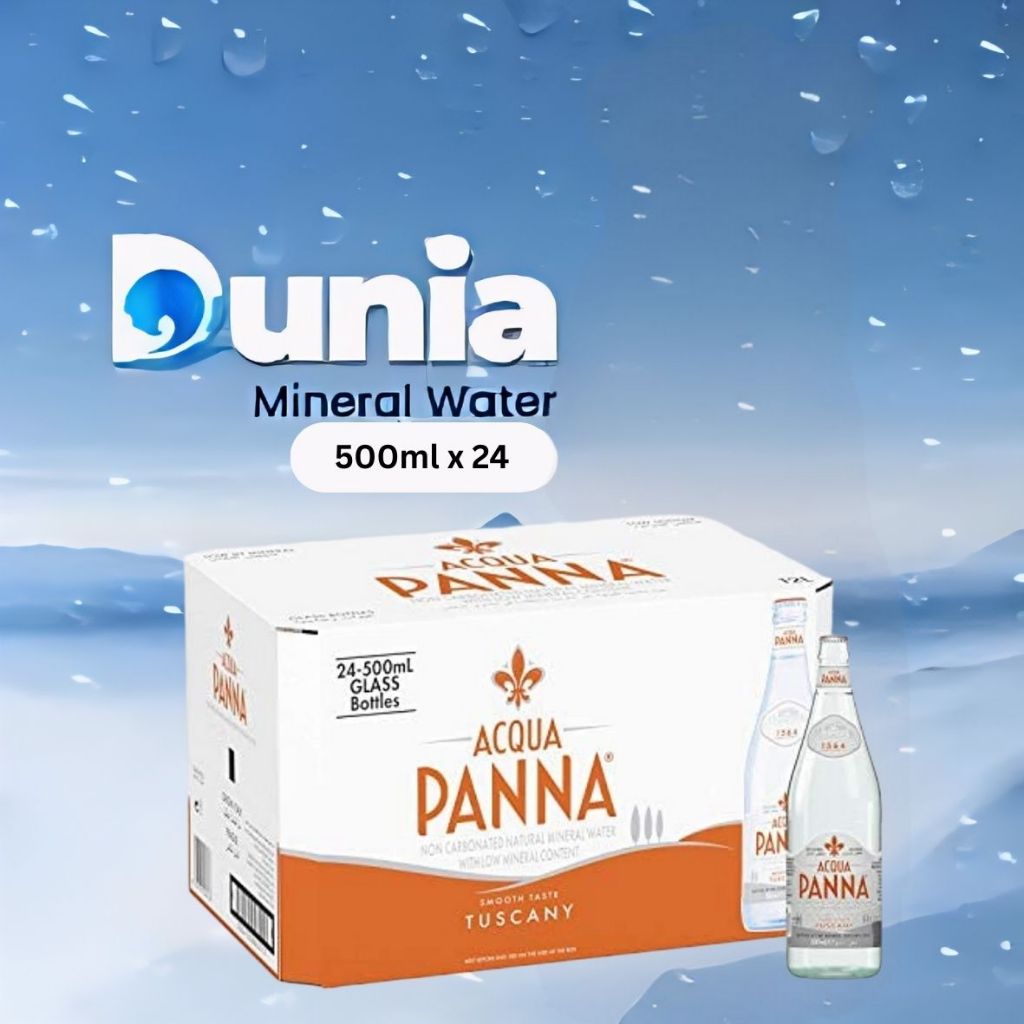 Acqua Panna Natural Mineral Water 500ml [ Dus isi 24 Botol ]