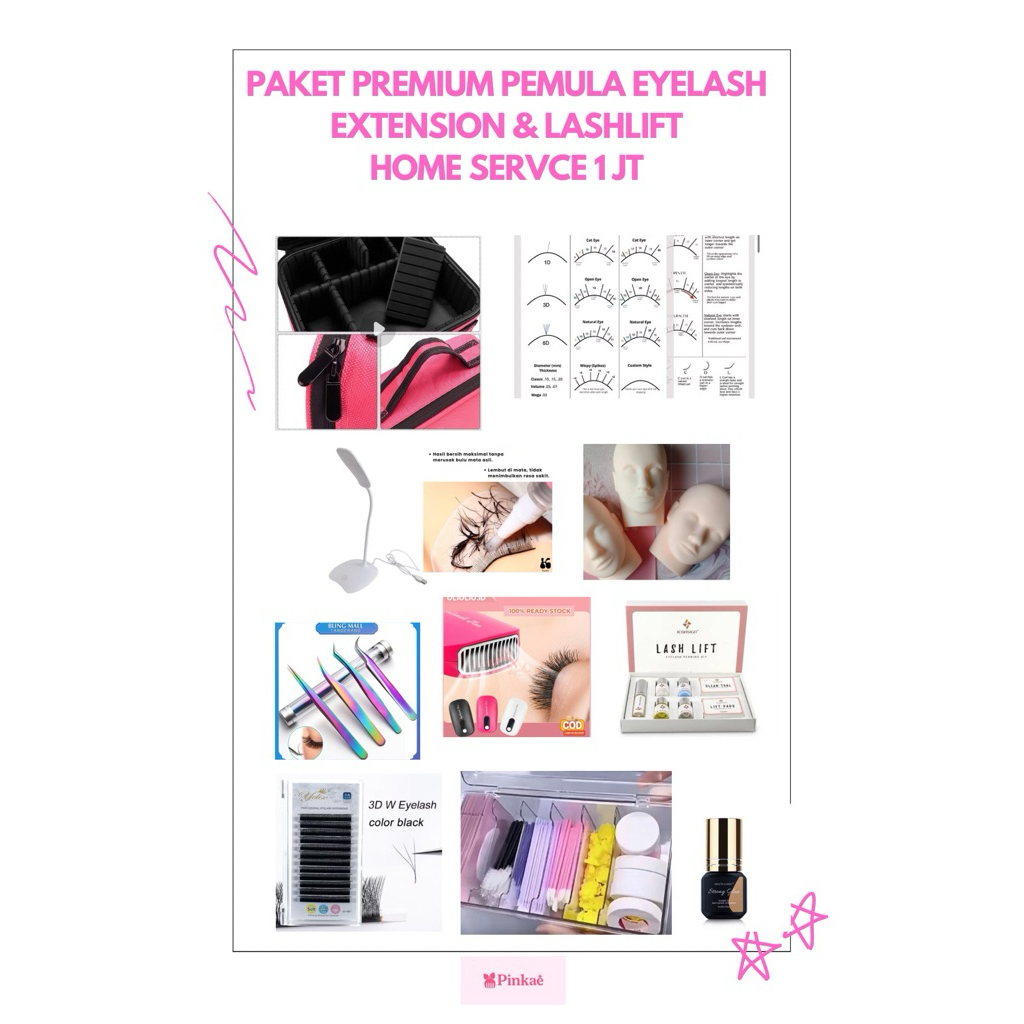 PAKET USAHA HOME SERVICE PEMULA PREMIUM EYELASH EXTENSION & LASHLIFT