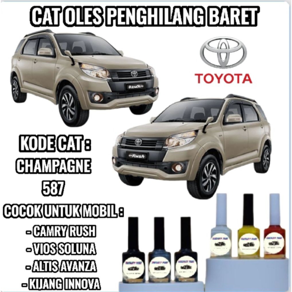 TOYOTA SILVER METALLIC CAT OLES PENGHILANG BARET MOBIL RUSH CAMRY VIOS SOLUNA ALTIS AVANZA KIJANG IN