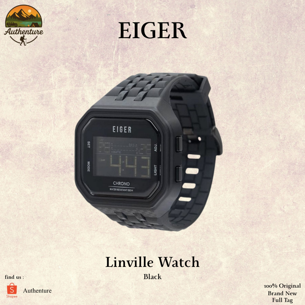 Jam Tangan Lifestyle Linville Watch Black Original ElGER 10 ATM