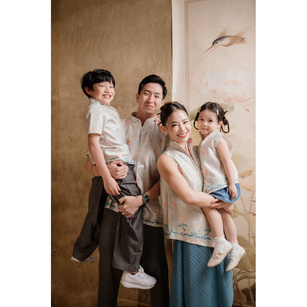 [WEARIING INS] He Mei Family - Cheongsam Modern 2026 Baju Imlek Family 2026 - Atasan Imlek Set Famil