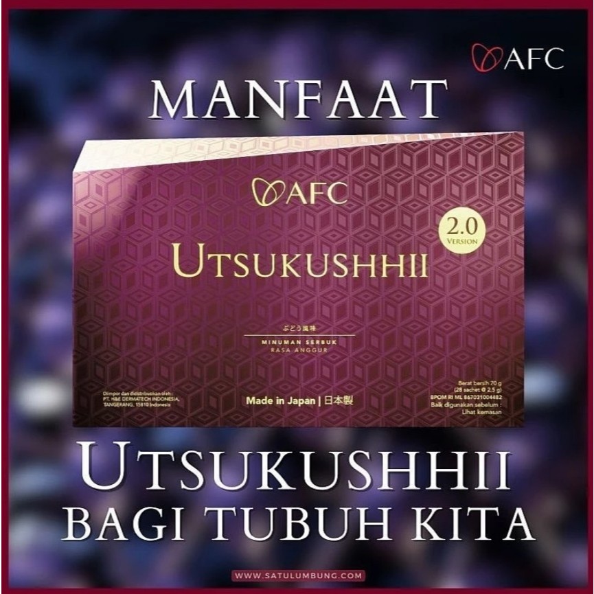 Utsukushhi 28 Sachet Suplemen AFC Japan Original