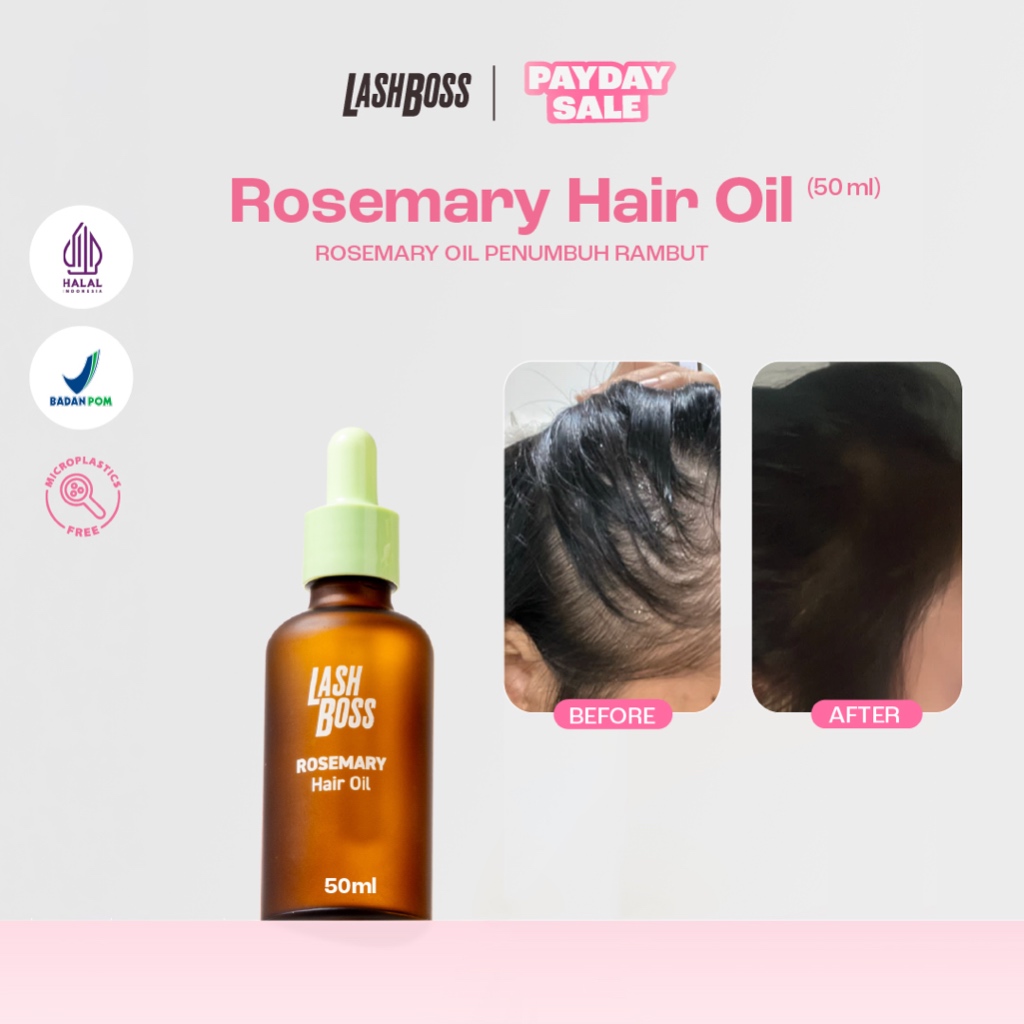 ontimestoree - Rosemary Hair Growth Oil - Minyak Penumbuh Rambut Hair Essence Oil Rosemary Oil Hair