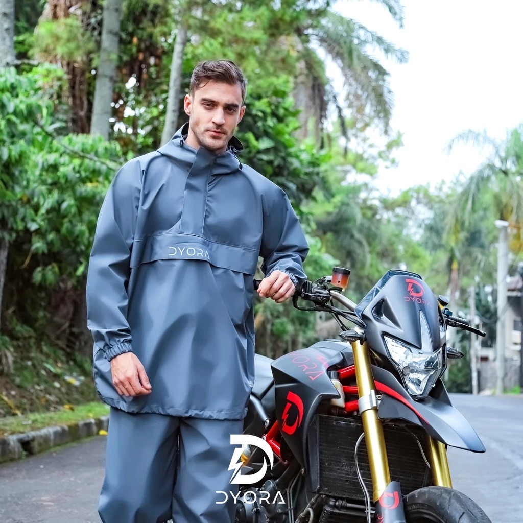 Raincoat DYORA Aussie Series Grey / Jas Hujan Pria Wanita DYORA