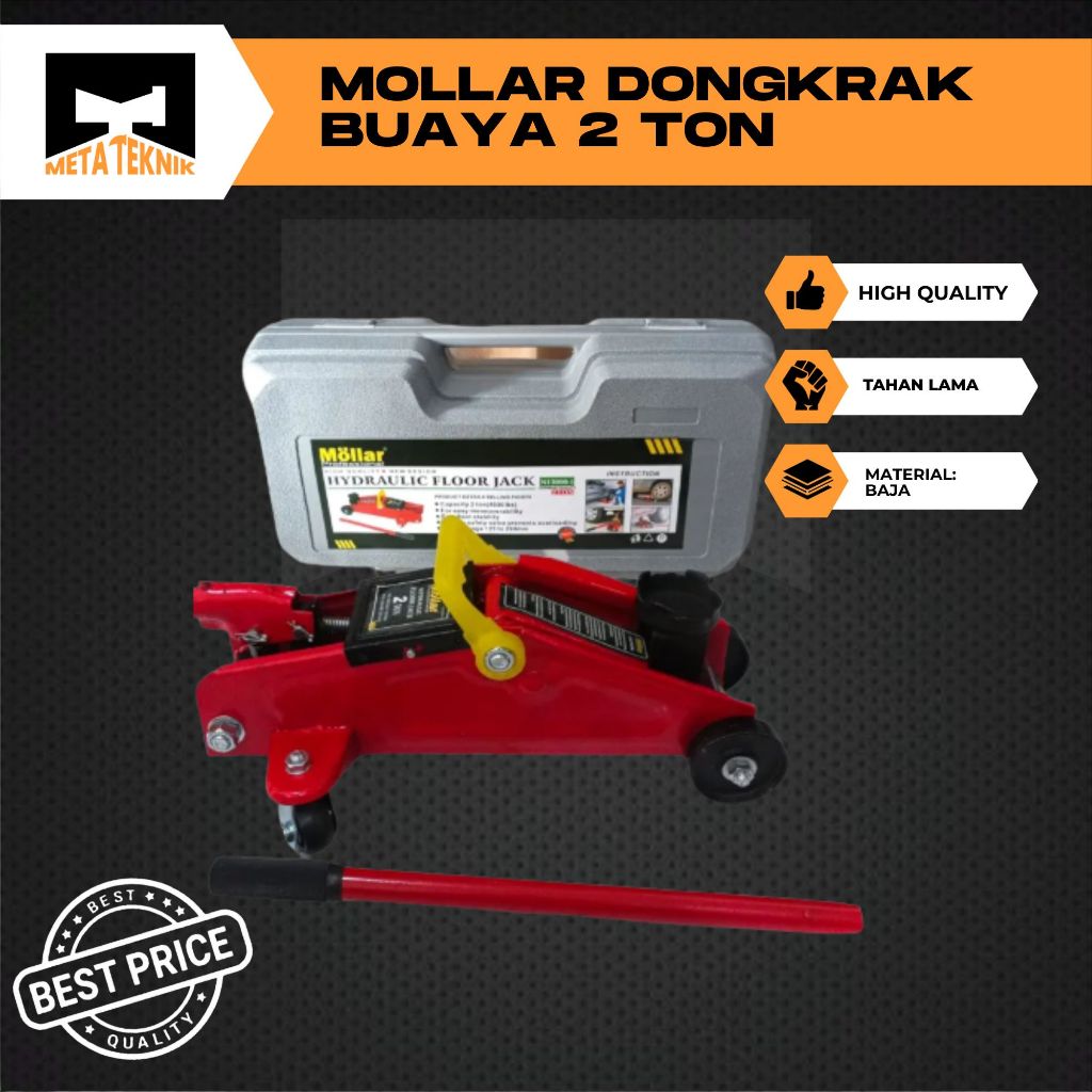 MOLLAR Dongkrak Buaya 2ton (2000kg) Box PVC