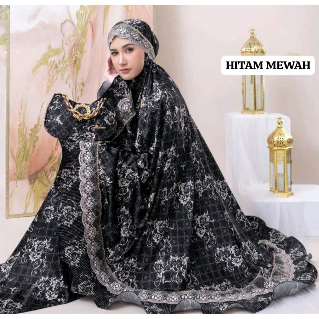 MUKENAH RESLETING DEWASA MOTIF  MEWAH ELEGANT  IDUL FITRI 2026 SET TAS MUKENAH