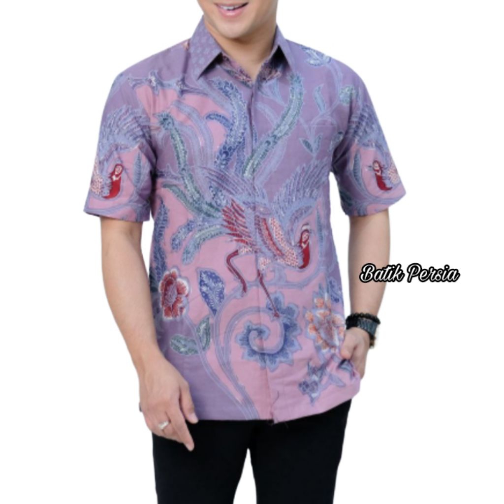 Kemeja Batik Pria Lapis Furing Lengan Pendek || Batik Pria Lengan Pendek Batik Tulis