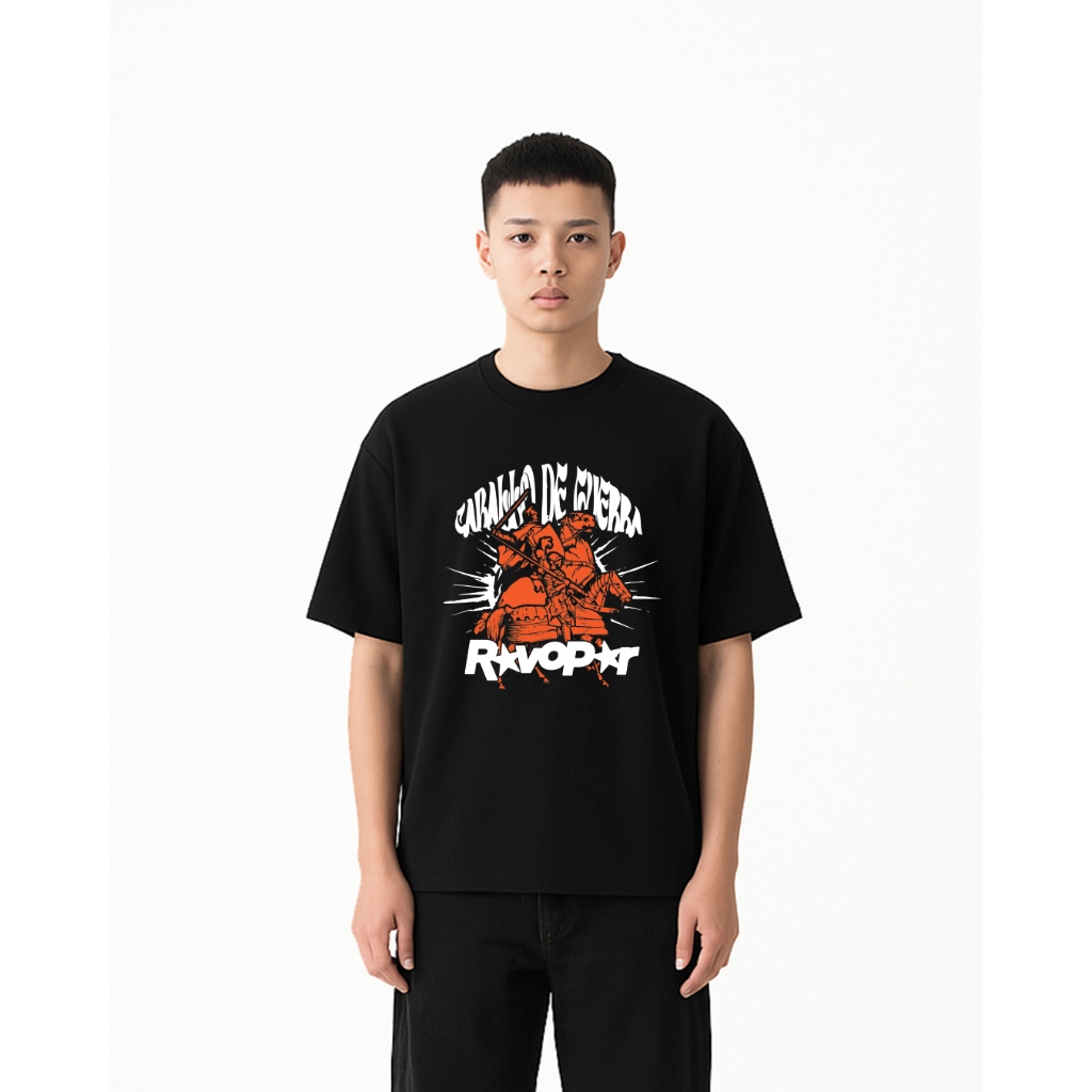 MDHNDXREPOVER - Caballo de Guerra - Kaos Boxy Fit Oversize Streetwear Cotton Premium t-shirt adem