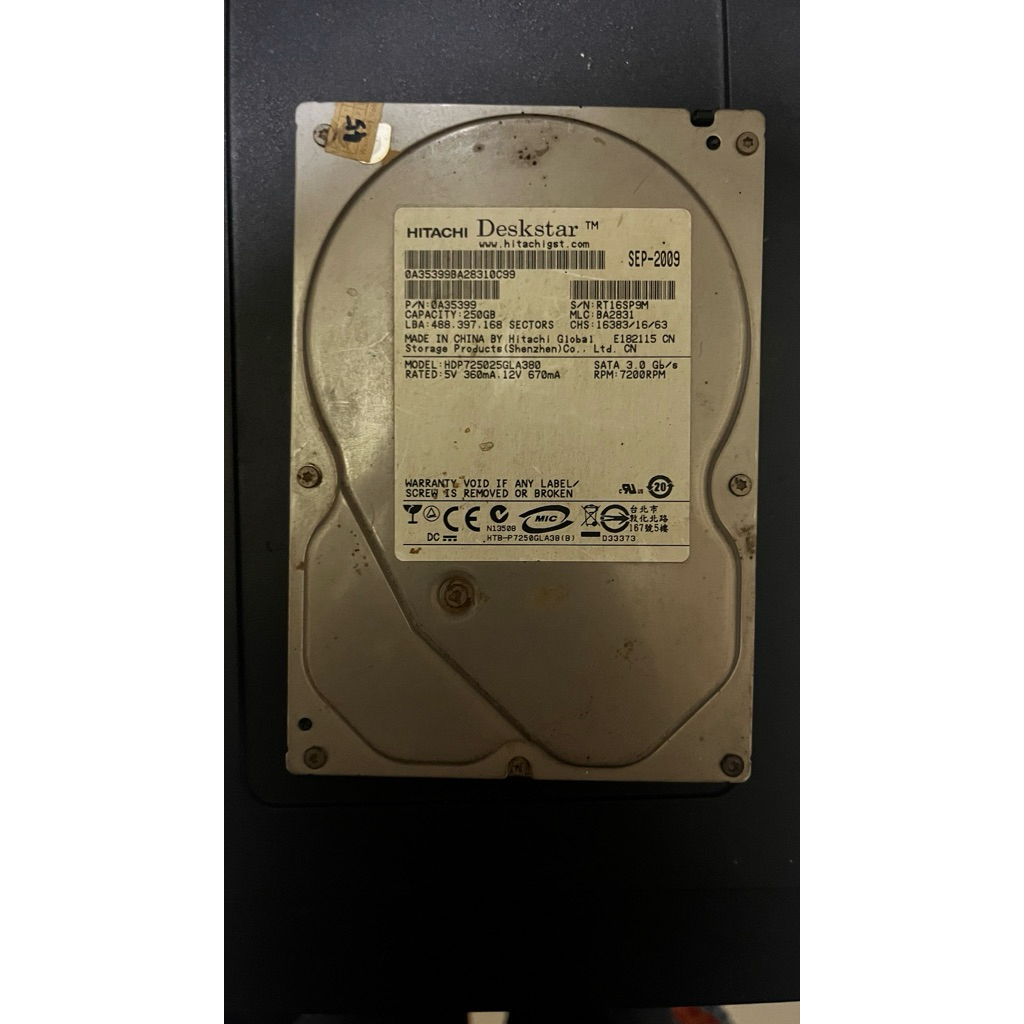 HDD 250gb sentinel 100%