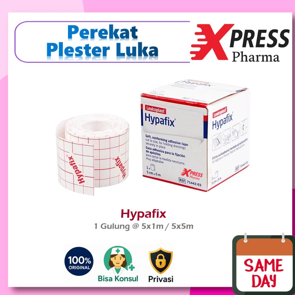 XPRESS  Hypafix Plester Hipafix Luka Perban Hypafik 5 x 5 m