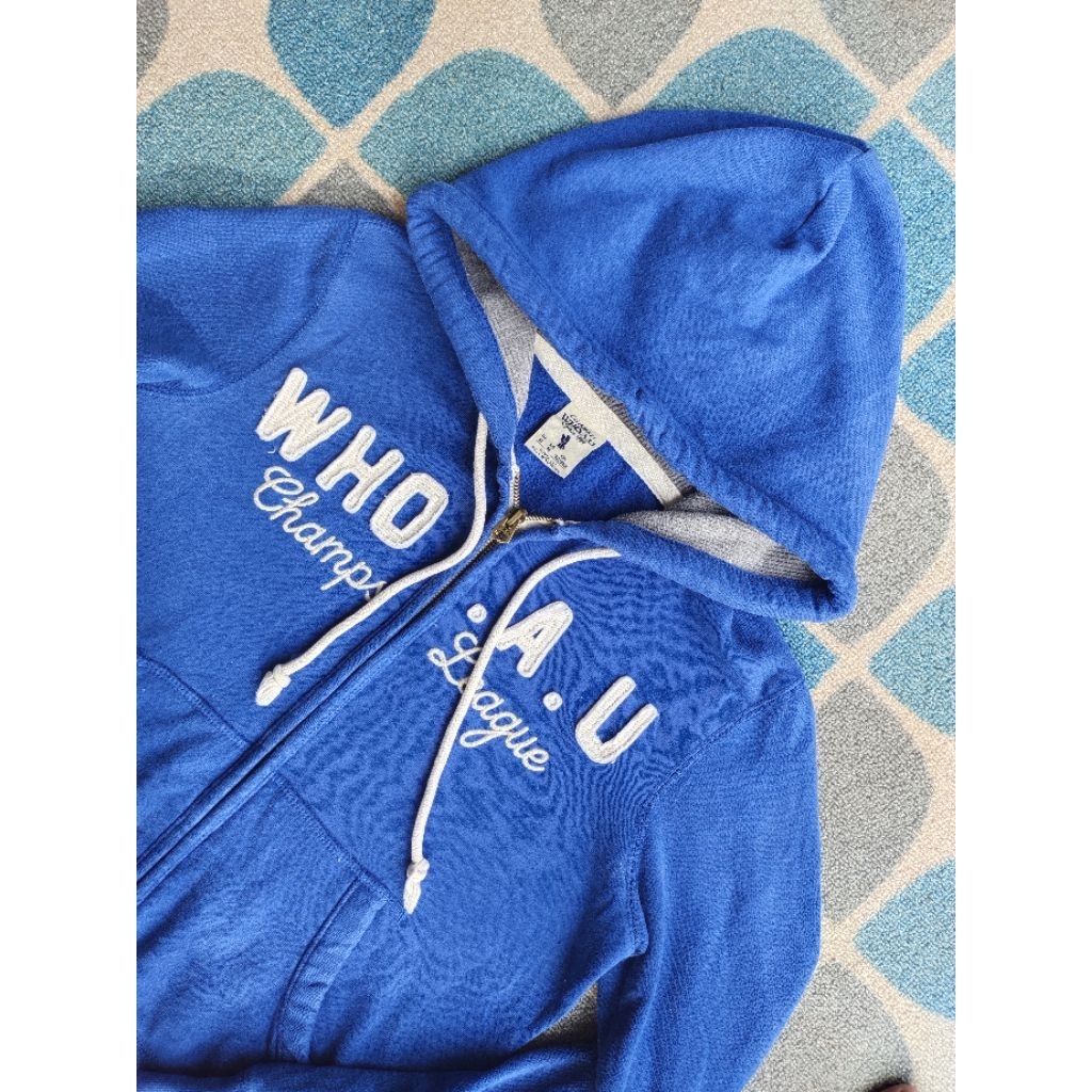 Hoodie WHO Biru Elektrik