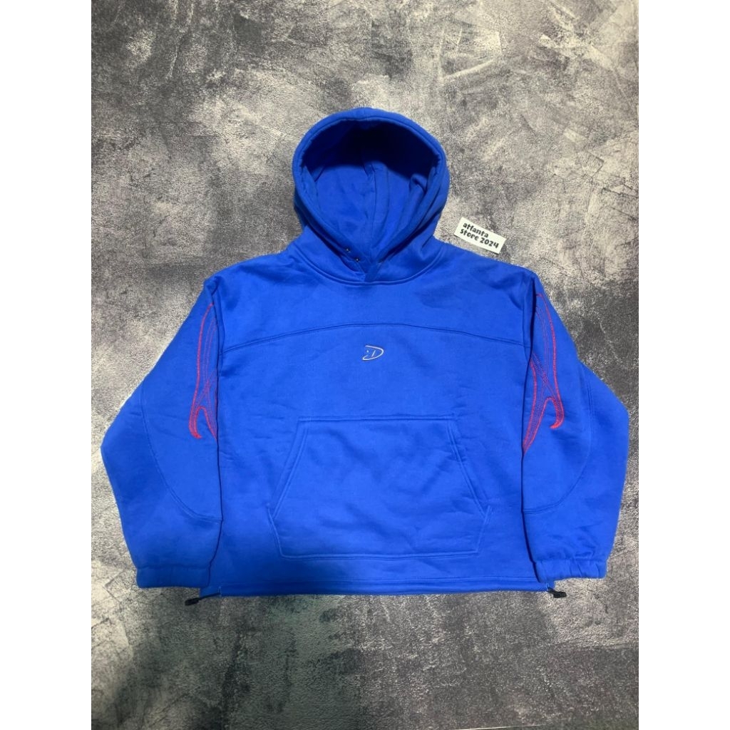 HOODIE DLS METAL LOGO COBALT BLUE