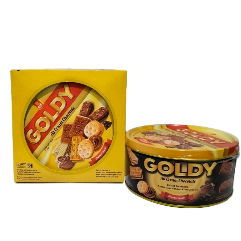 BISKUIT GOLDY UBM KALENG/BISKUIT KALENG 372 gr