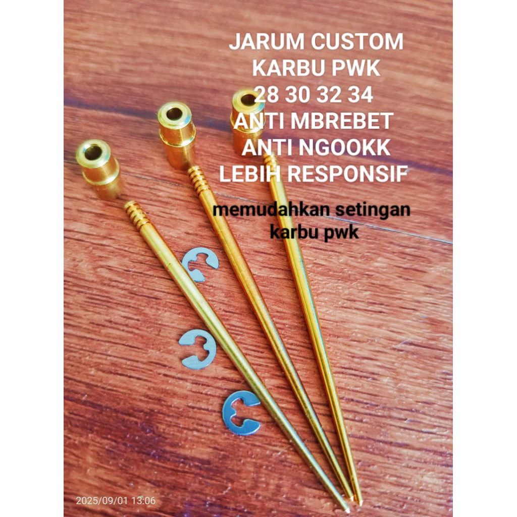 original jarum + nozle custom karbu pwk 28 + pwk 30 + pwk 32 + pwk 34  Keihin sudco + scarlet + cpo 