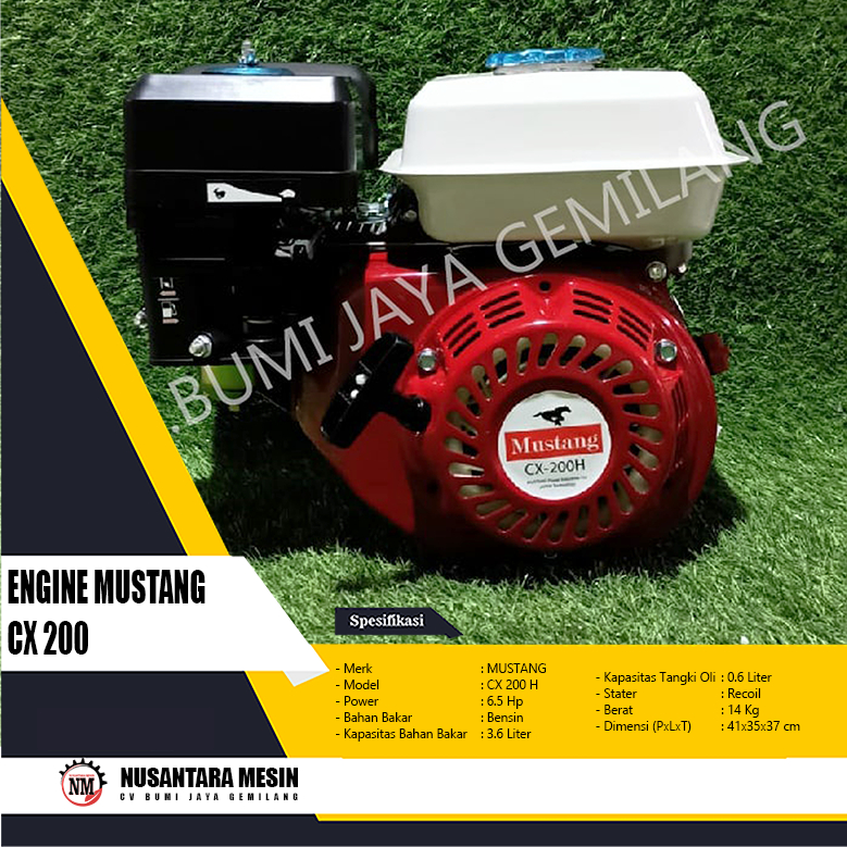 MESIN PENGGERAK SERBAGUNA / ENGINE MUSTANG CX 200 H