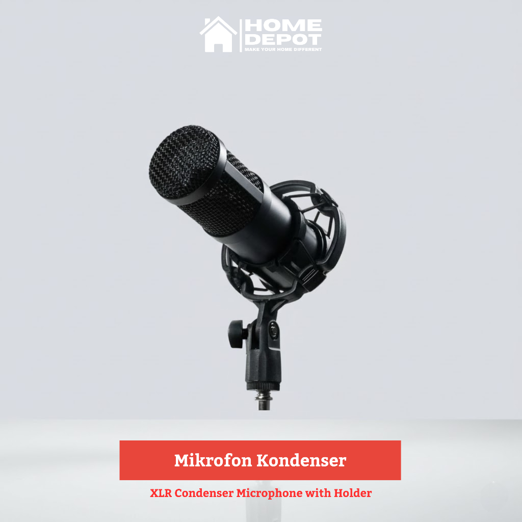 Mikrofon Kondenser XLR Condenser Microphone with Holder