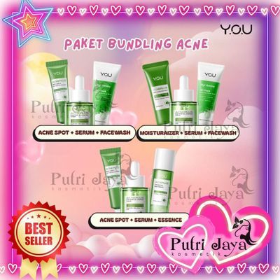 YOU Paket AcnePlus/ ACNE SPOT ( Paket 1/ Paket 2 / Paket 3 ) | Y.O.U (hebe) obat totol jerawat