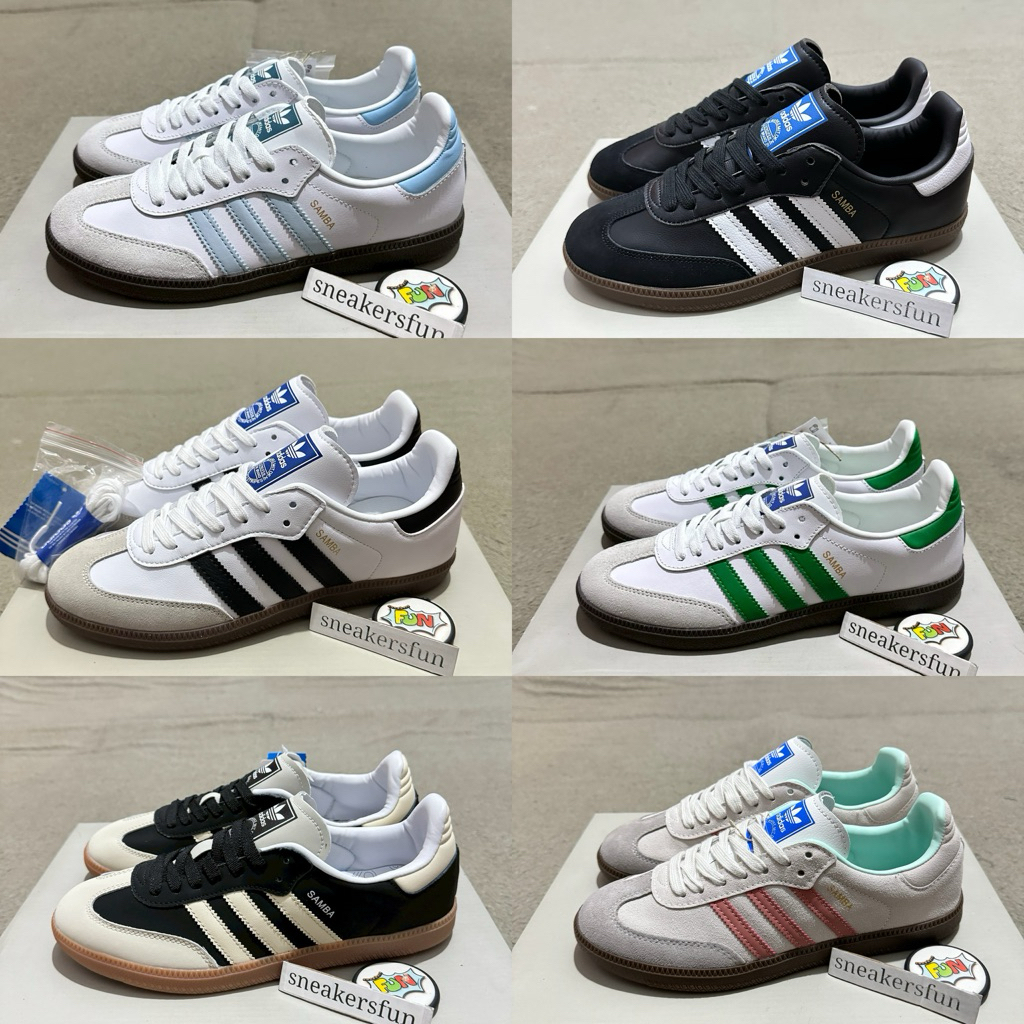 SEPATU DEWASA DAN ANAK ADIDAS SAMBA OG WHITE BLACK GUM PREMIUM ORIGINAL