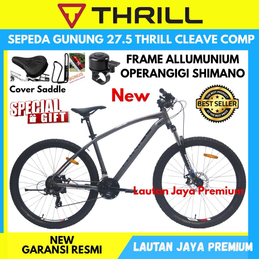 Sepeda Gunung 27.5 MTB Thrill Cleave Comp Frame Alloy TERBARU