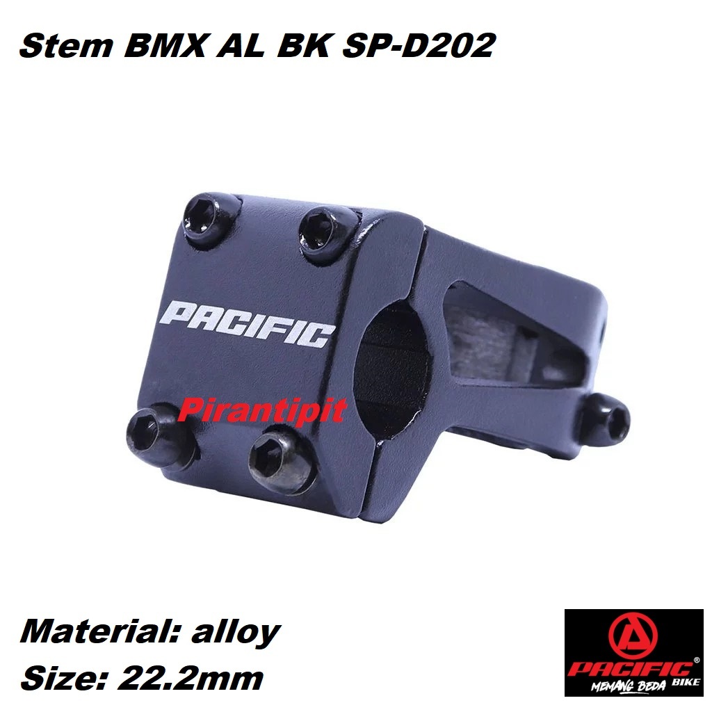PACIFIC stem bmx alloy pollos / stem bmx oversize / Stem BMX AL BK SP-D202 / stem BMX pacific alloy 