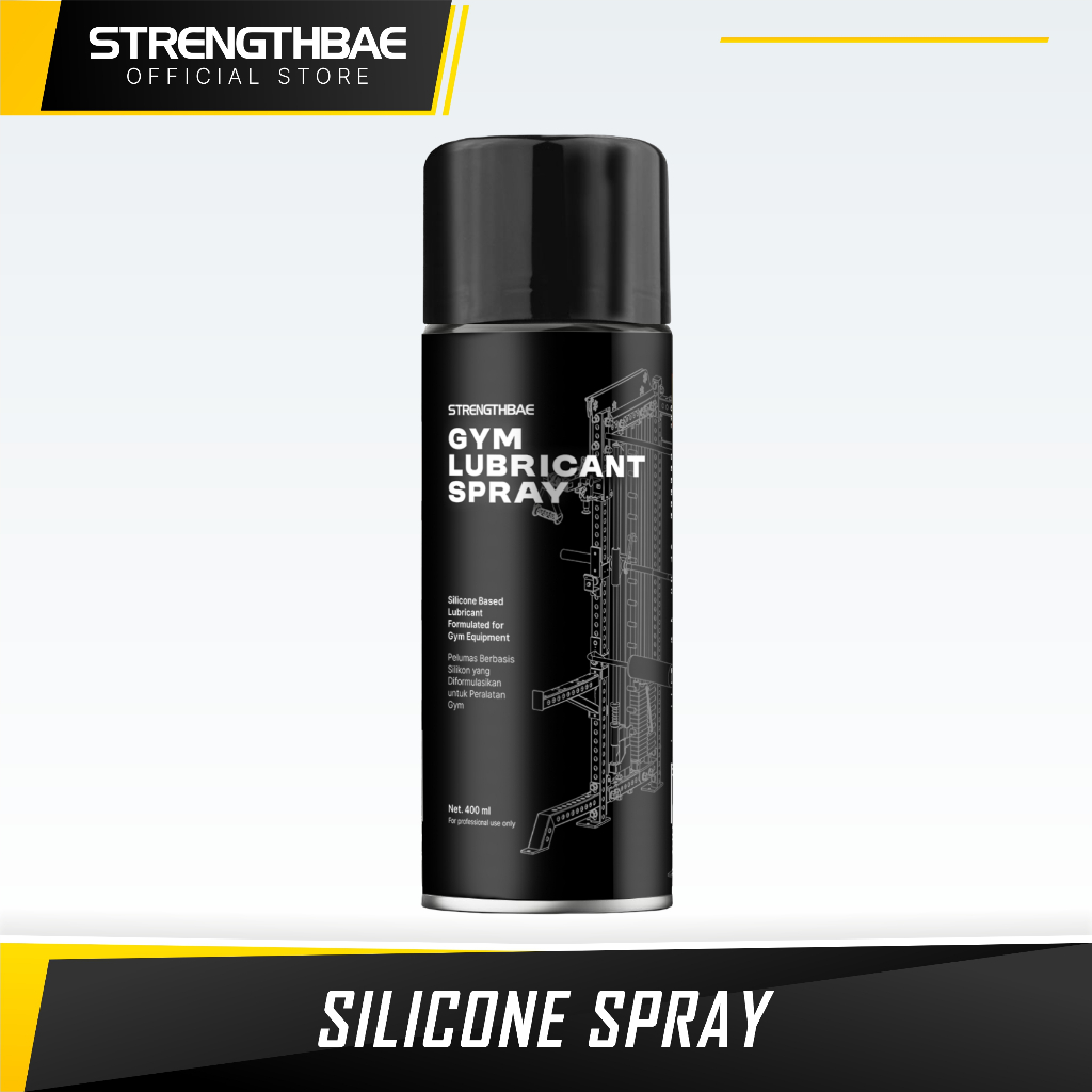 Silicone Spray Gym Lubricant STRENGTHBAE Pelumas Alat Gym Fitness Equipment Cable Smith Machine Anti