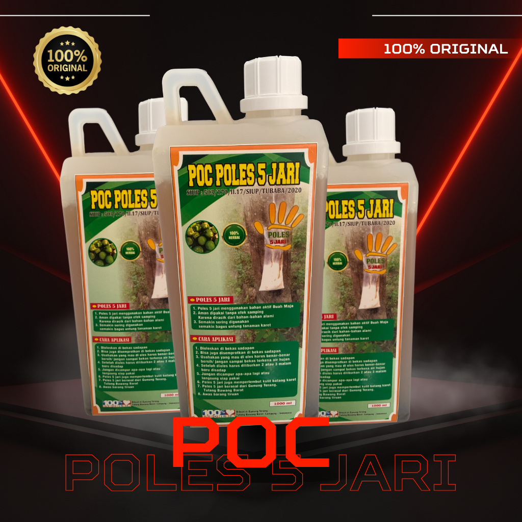 PUPUK KARET POC POLES 5 JARI - Pupuk Organik Cair Original 100%