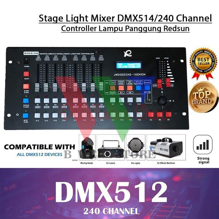 Mixer Lighting DMX 512 / Disco 240 DMX240 Controller Lampu Panggung