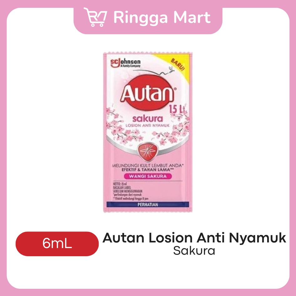 Autan Sakura Sachet 12 x 6mL - Losion Anti Nyamuk