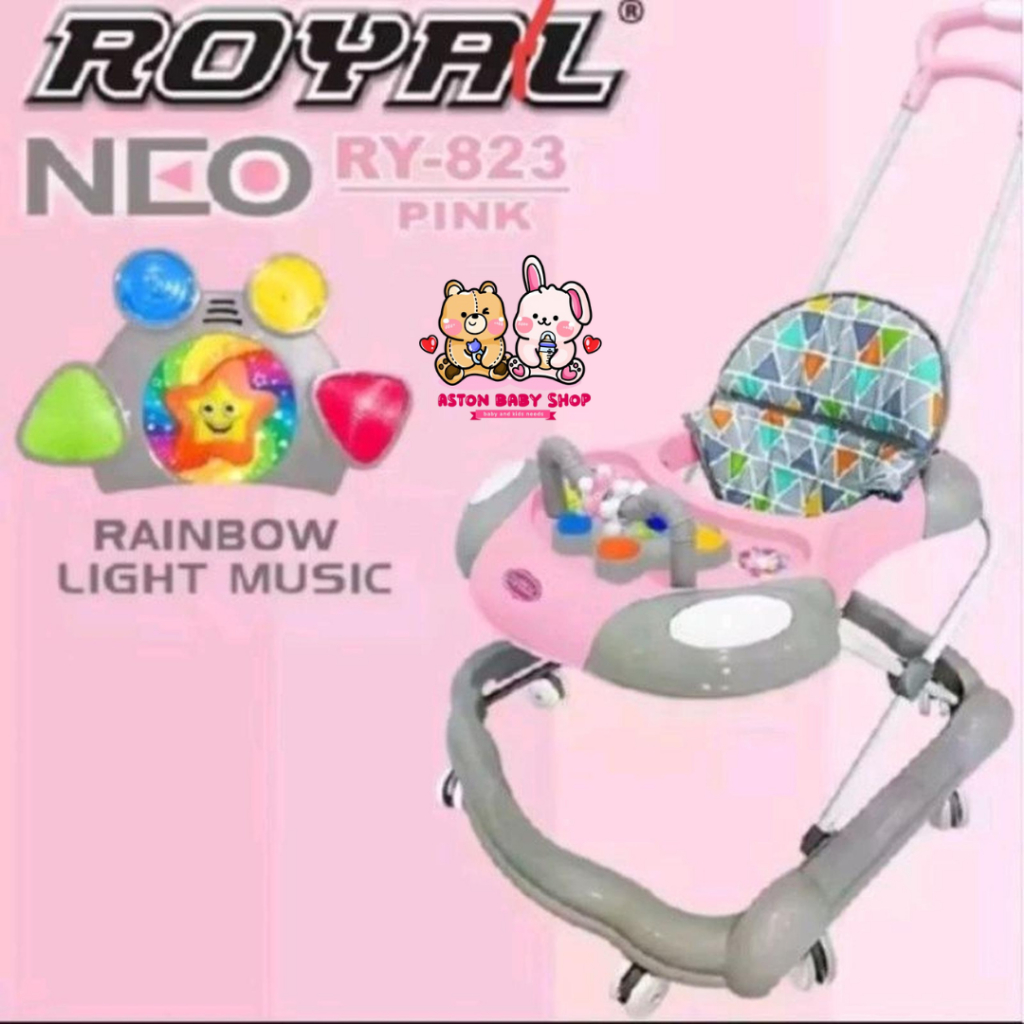Royal Baby Walker BW823 Baby Walker with Music Belajar Jalan Anak dengan Dorongan