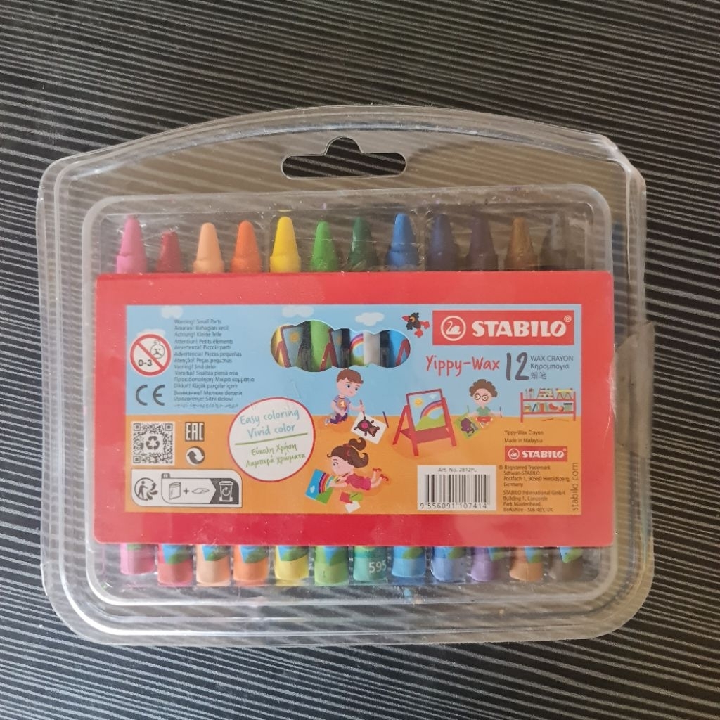 CRAYON STABILO YIPPY WAX 12 WARNA