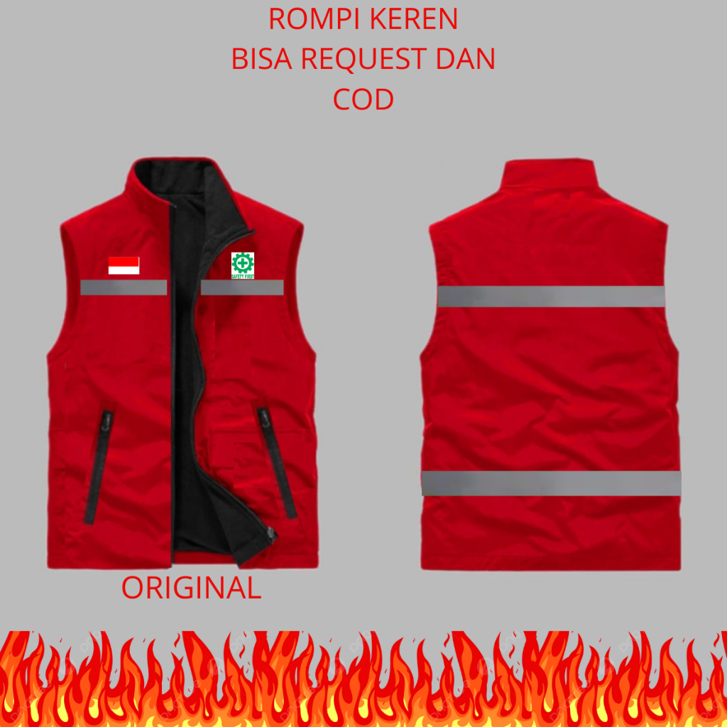Rompi Kerja Proyek / Rompi Safety K3 Rompi Safety K3 Pekerja Lapangan | Rompi Kerja Proyek Serbaguna