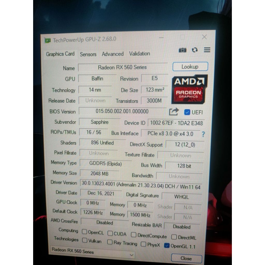 BUNDLE SAPPHIRE RX560 2GB + 1ST PLAYER DK 500W 80+BRONZE