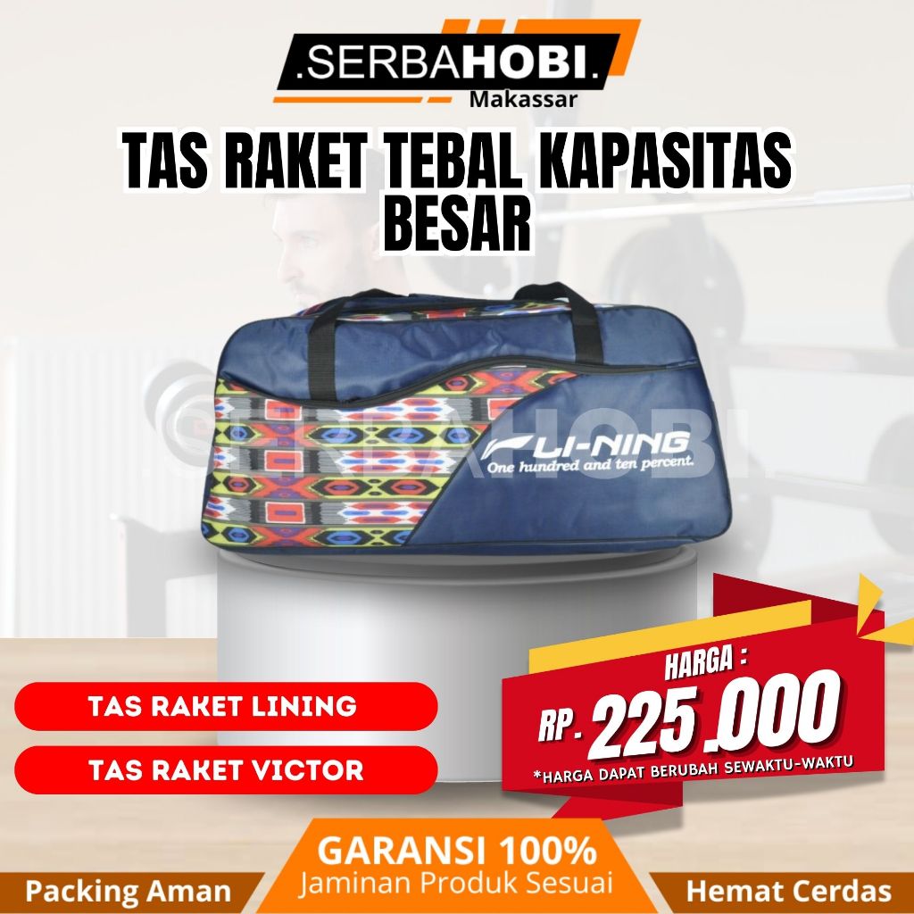 Tas Raket Badminton Kapasitas Besar Desain Elegan