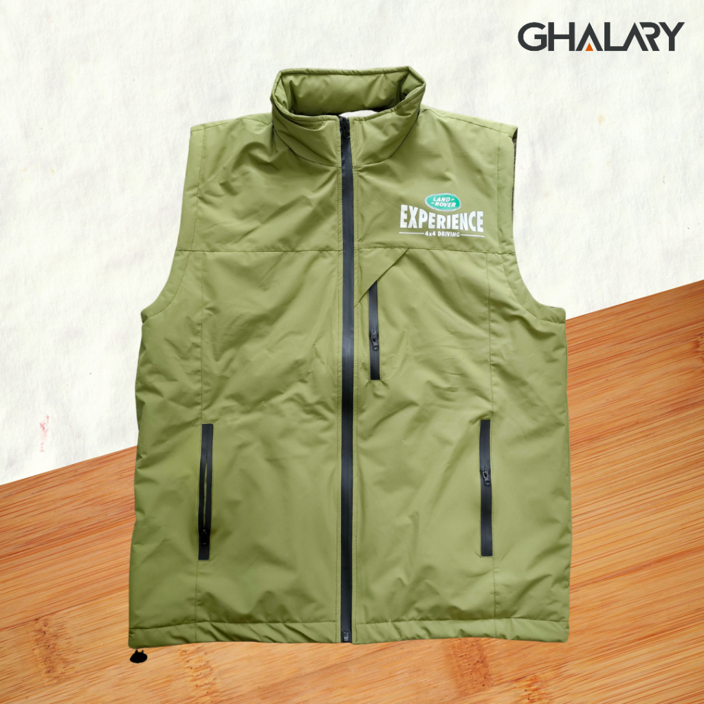 Rompi Land Rover Taslan Goretex Waterproof Hidden Hoodie– Rompi Outdoor Pria Wanita | Vest Riding To