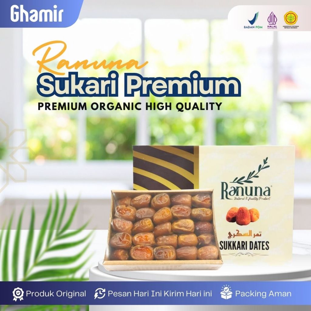 Kurma Ranuna Sukari Premium 1kg Jumbo Wrapping Plastik – Sukari Premium Manis Lembut Ranuna
