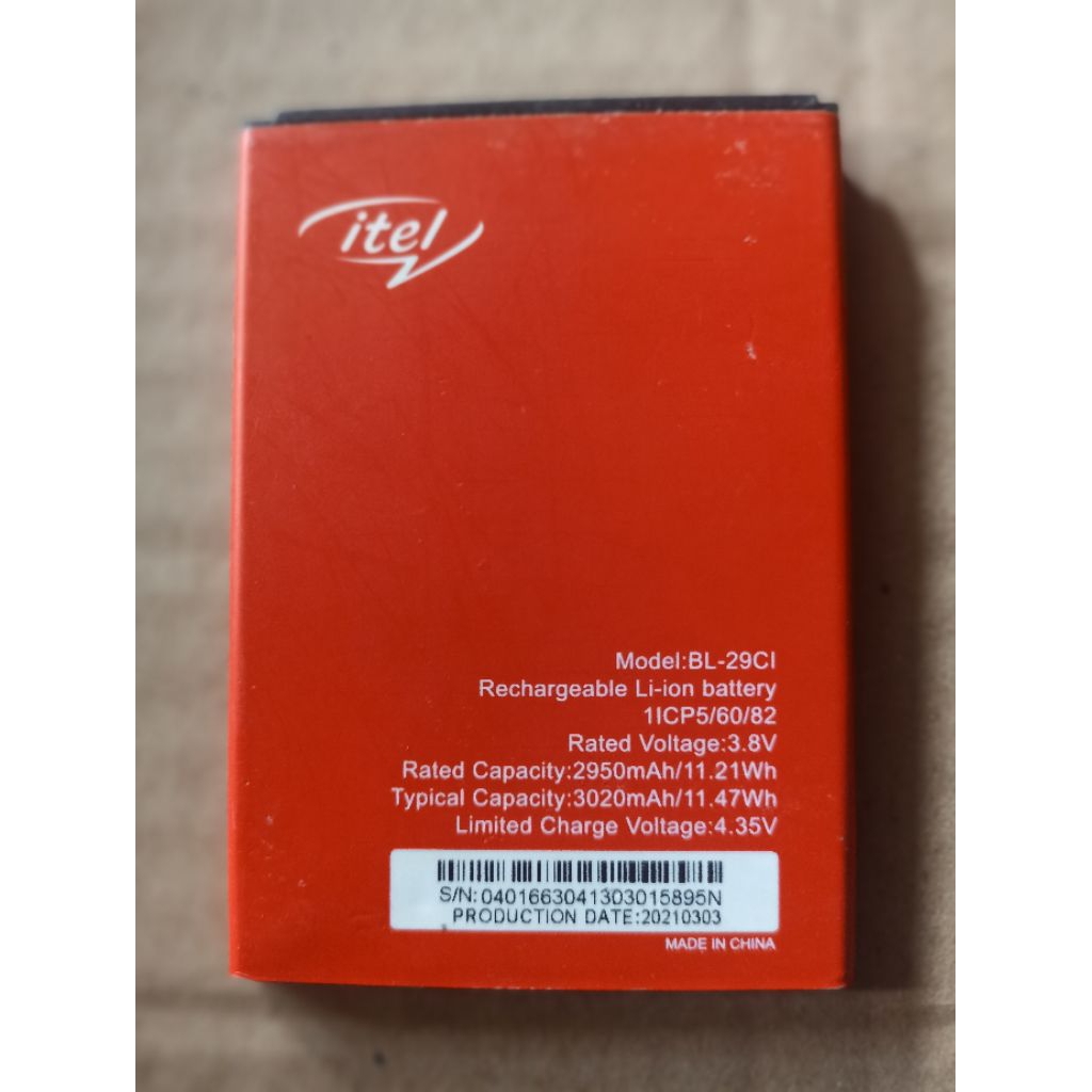 Baterai batre itel a26 BL-29CI ORIGINAL COPOTAN