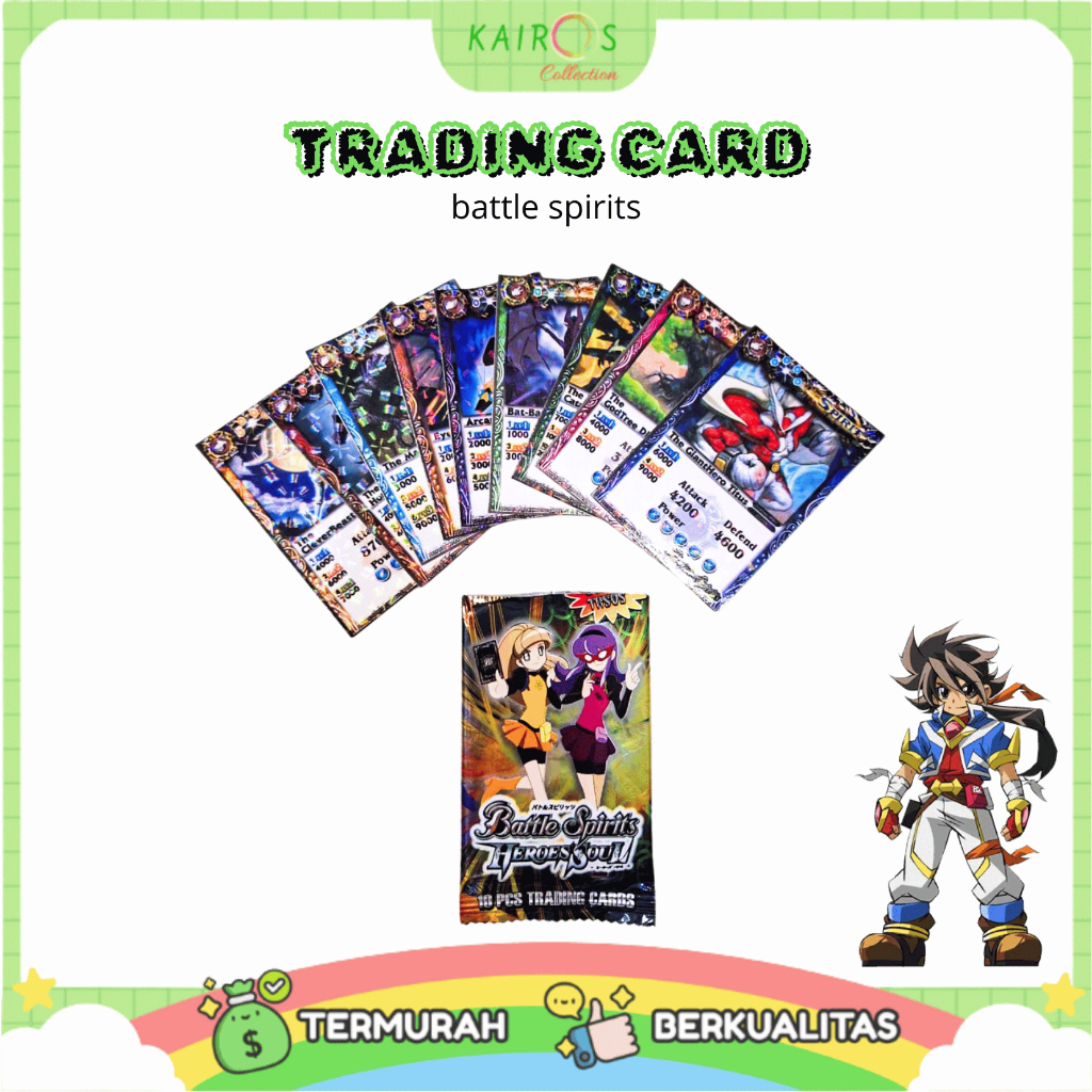 Trading Card Battle Spirits Heroes Soul Mainan Kartu Anak