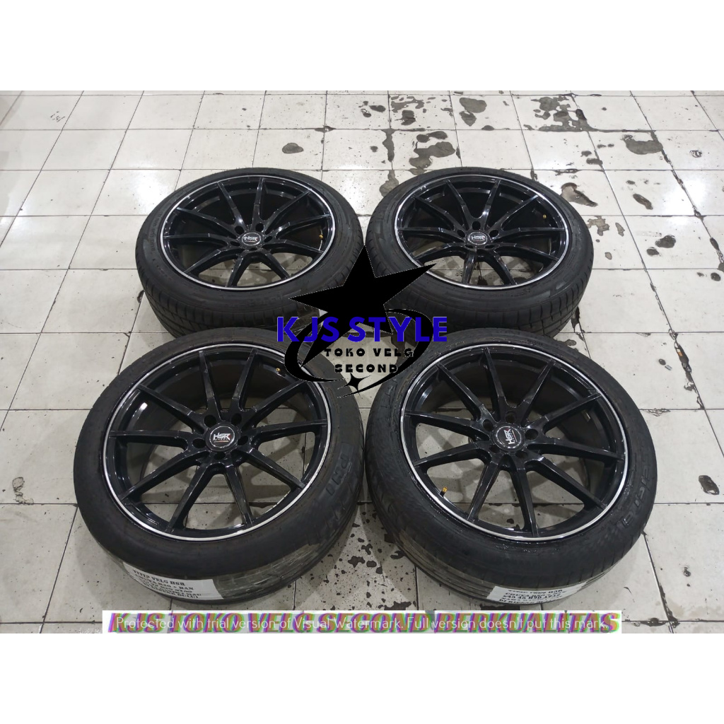 MENJUAL VELG RACING SECOND MODEL HSR CHUYA RING 20 LEBAR 8.5-9.5 LOBANG BAUT 5X112 ET 45 WARNA BLACK