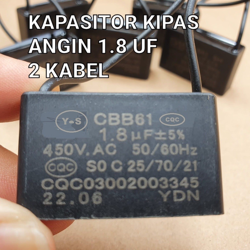 kapasitor kipas angin cbb61 1.5UF 1,8UF 1.2UF