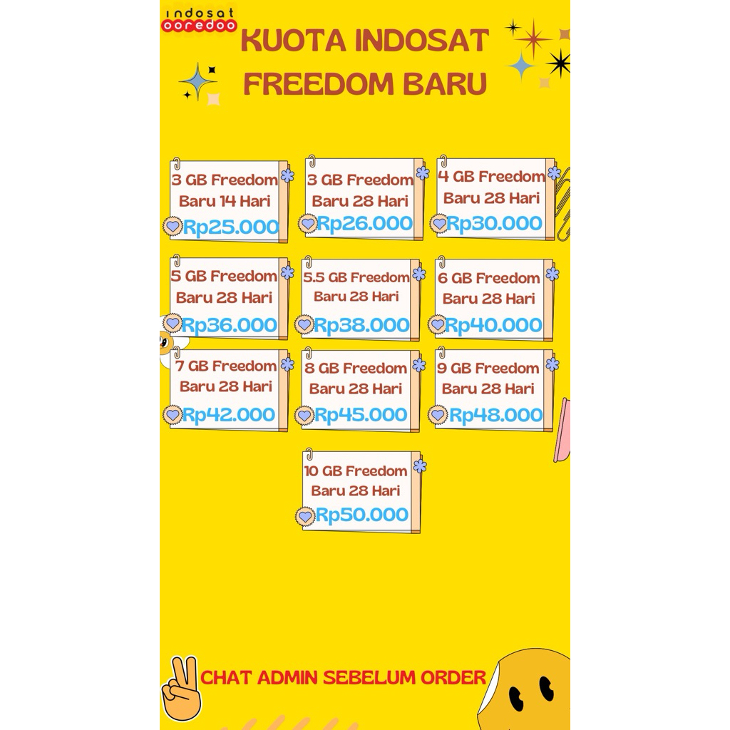 Kuota Indosat Freedom Baru