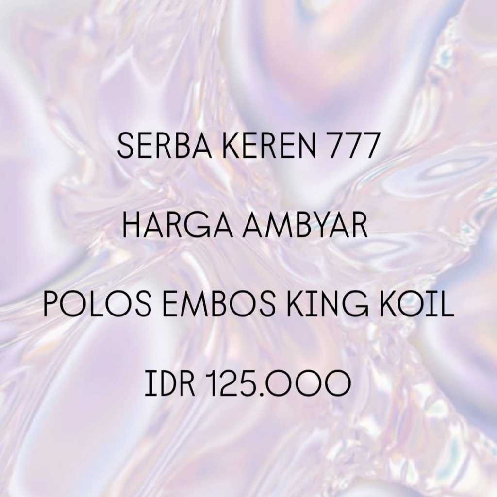 SPREI POLOS EMBOS KING KOIL